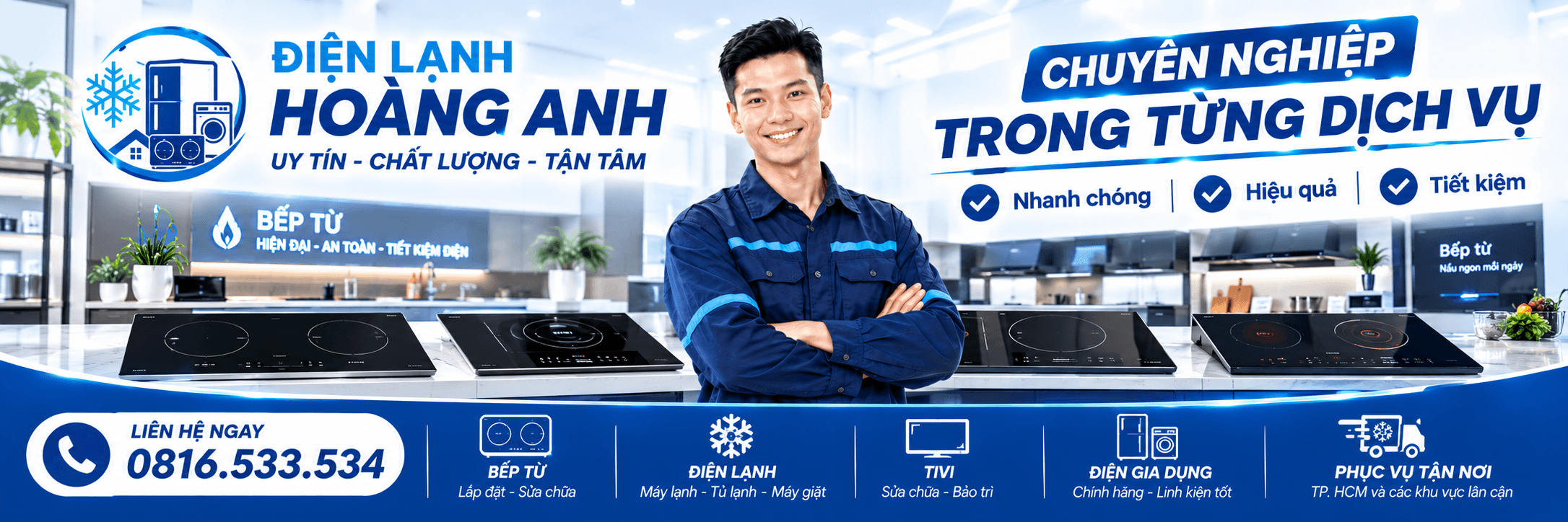 Điện Lạnh Hoàng Anh – sửa bếp từ, bếp hồng ngoại tại nhà TP.HCM, hotline 0816.533.534