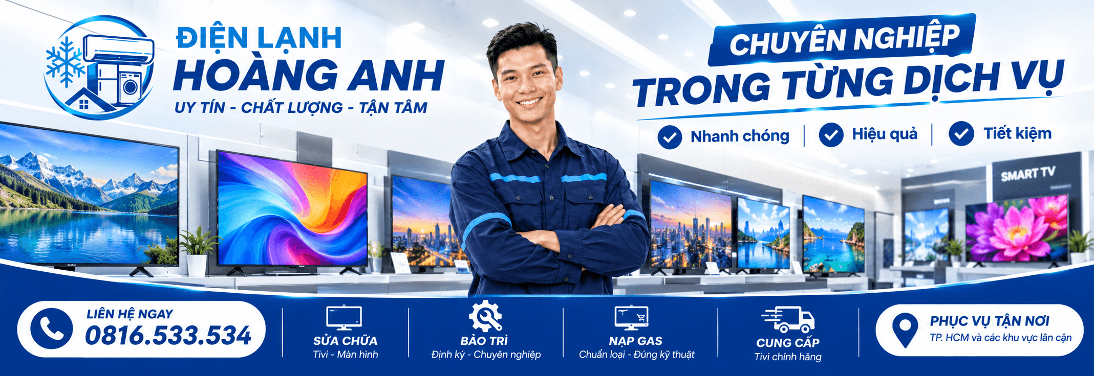 Điện Lạnh Hoàng Anh – sửa ti vi tại nhà TP.HCM, hotline 0816.533.534