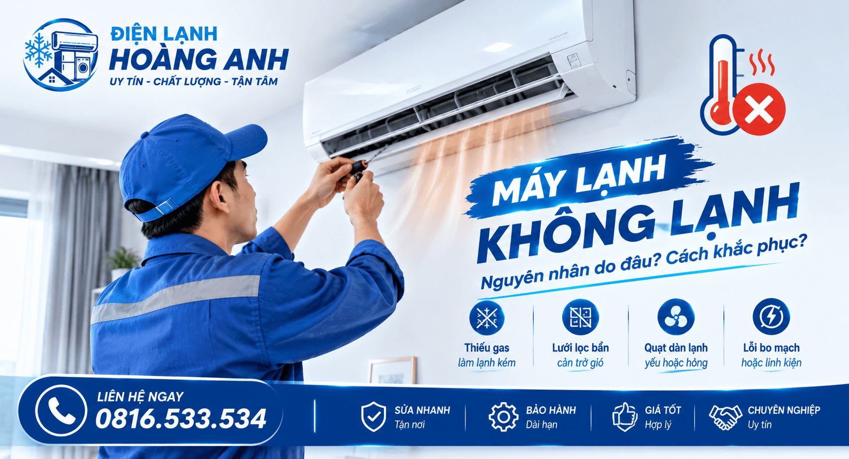 Kiểm tra & sửa máy lạnh không mát