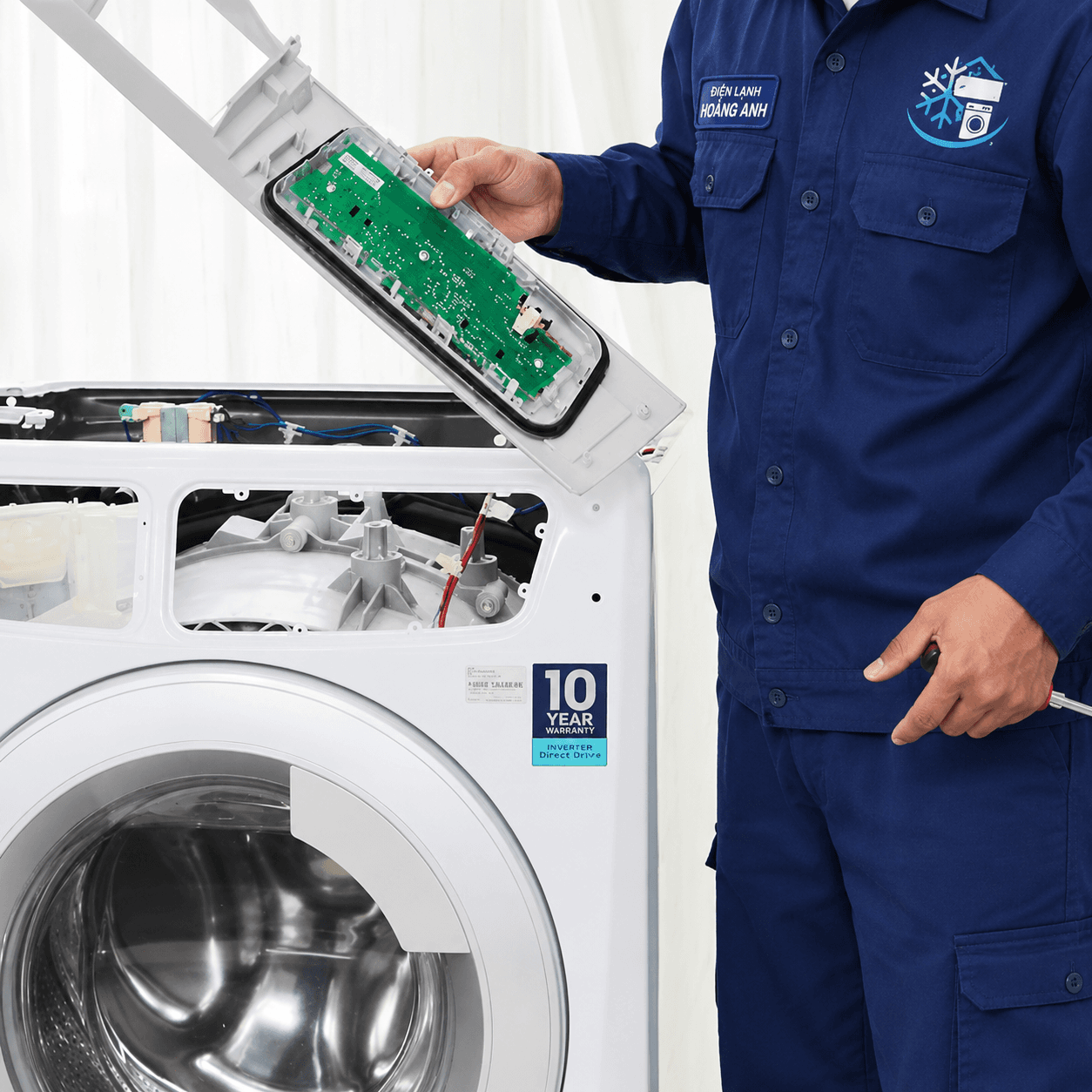 Máy giặt báo lỗi UE, dE, E1